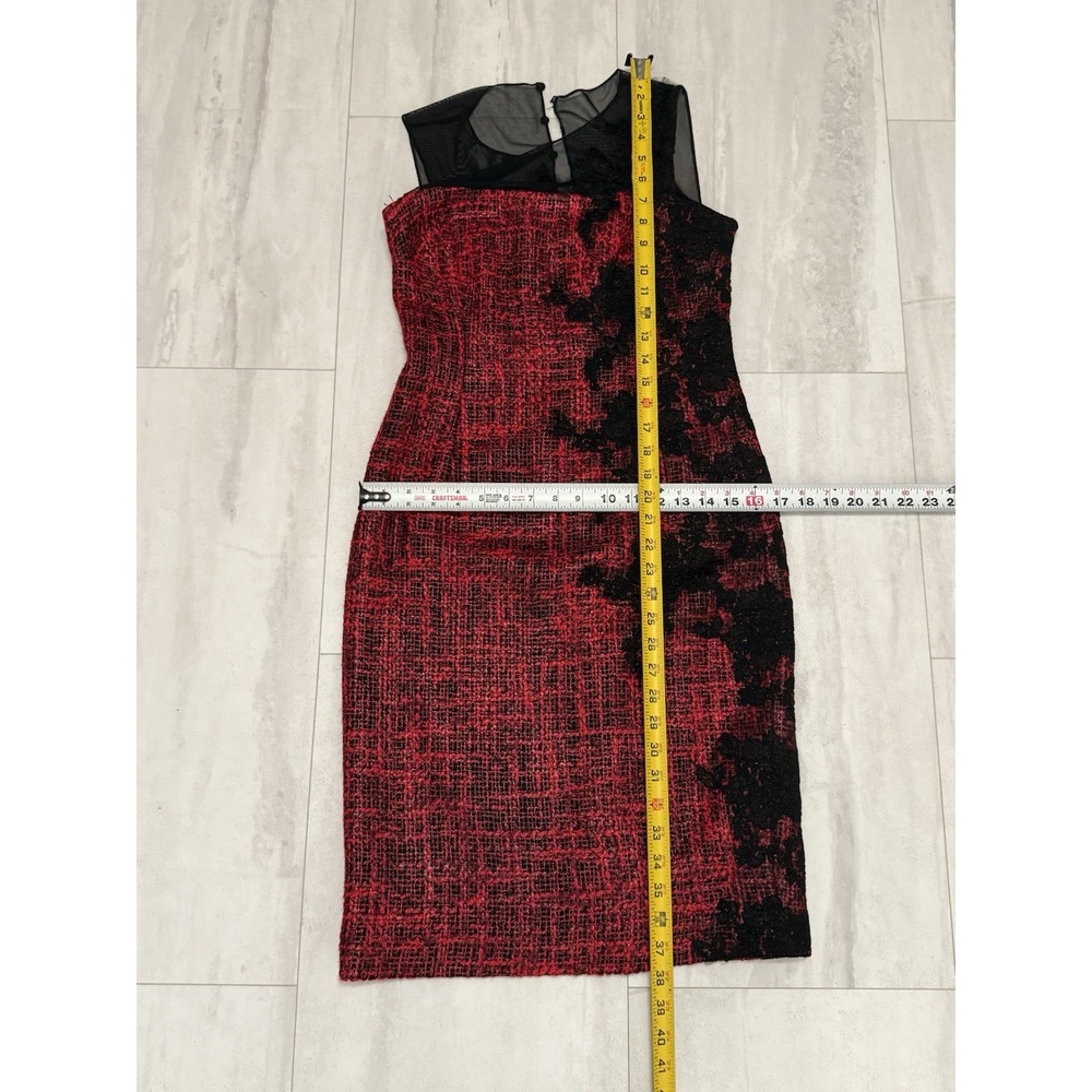 Teri Jon Wool Tweed Pattern Bolero Jacket And Dress Size 2 - Picture 12 of 14